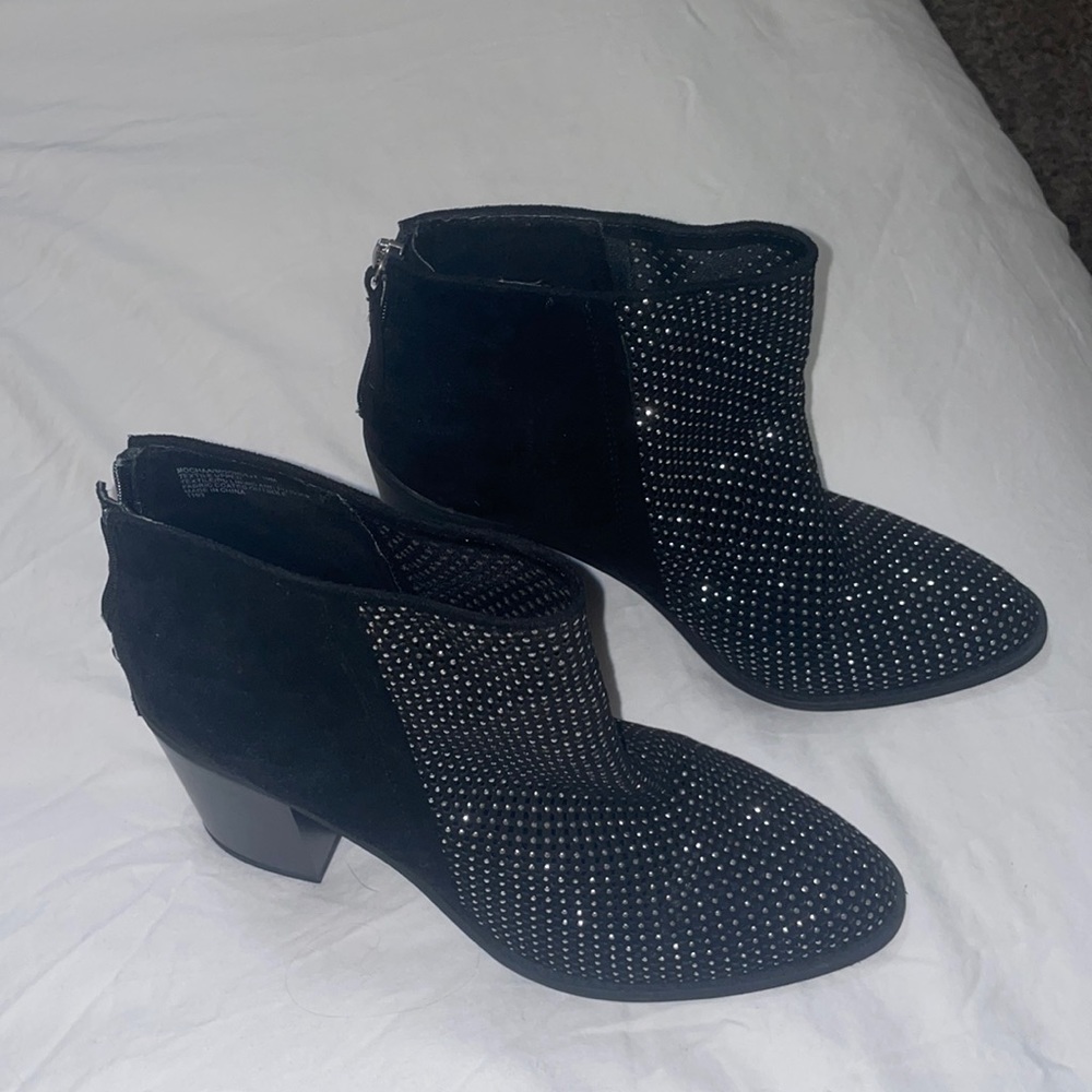 Sparkly Black Booties
